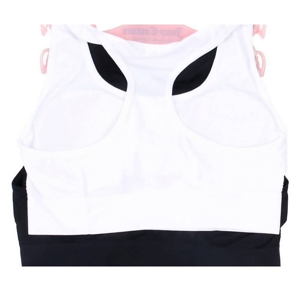 Juicy Couture 2PK Rhinestone‎ Logo Wide Strap Sports Bra - Picture 7 of 7